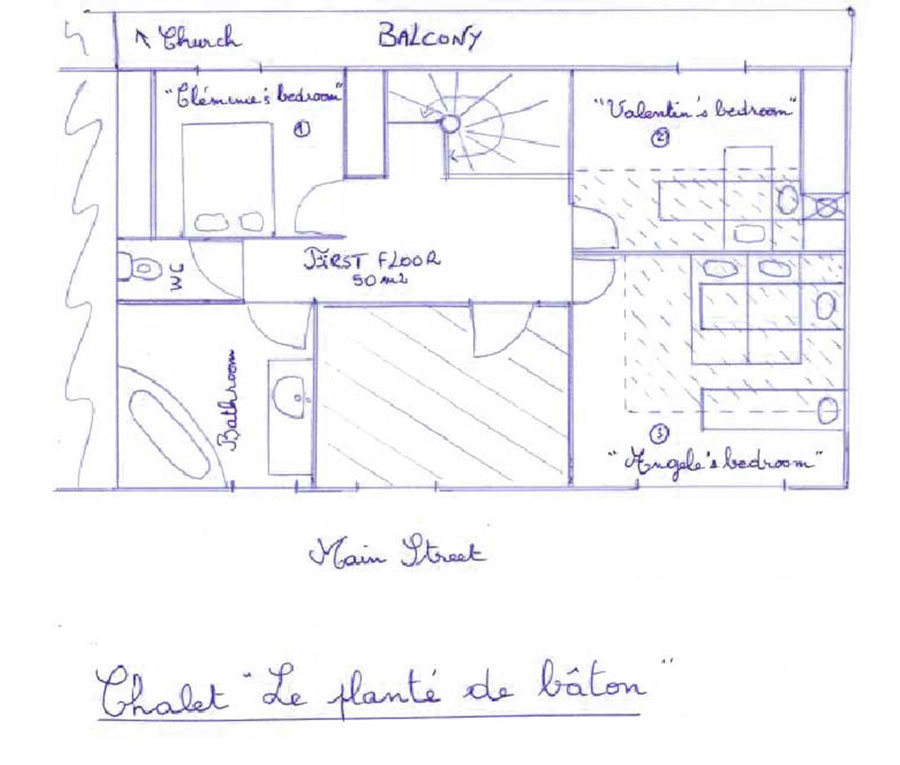 Plan du 1er étage